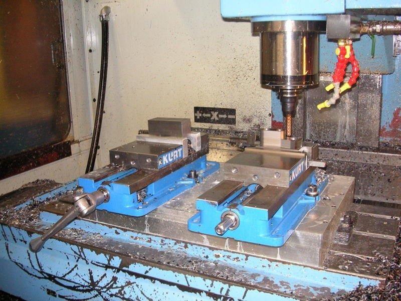 The Haas VF 2YT CNC mill with 4th axis.