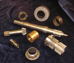 Custom cut internal and external splines.