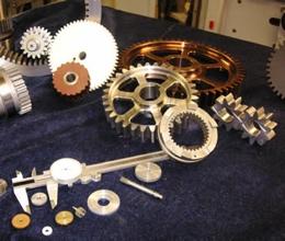 Custom cut spur gears.