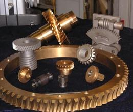 A custom worm and worm gear set.